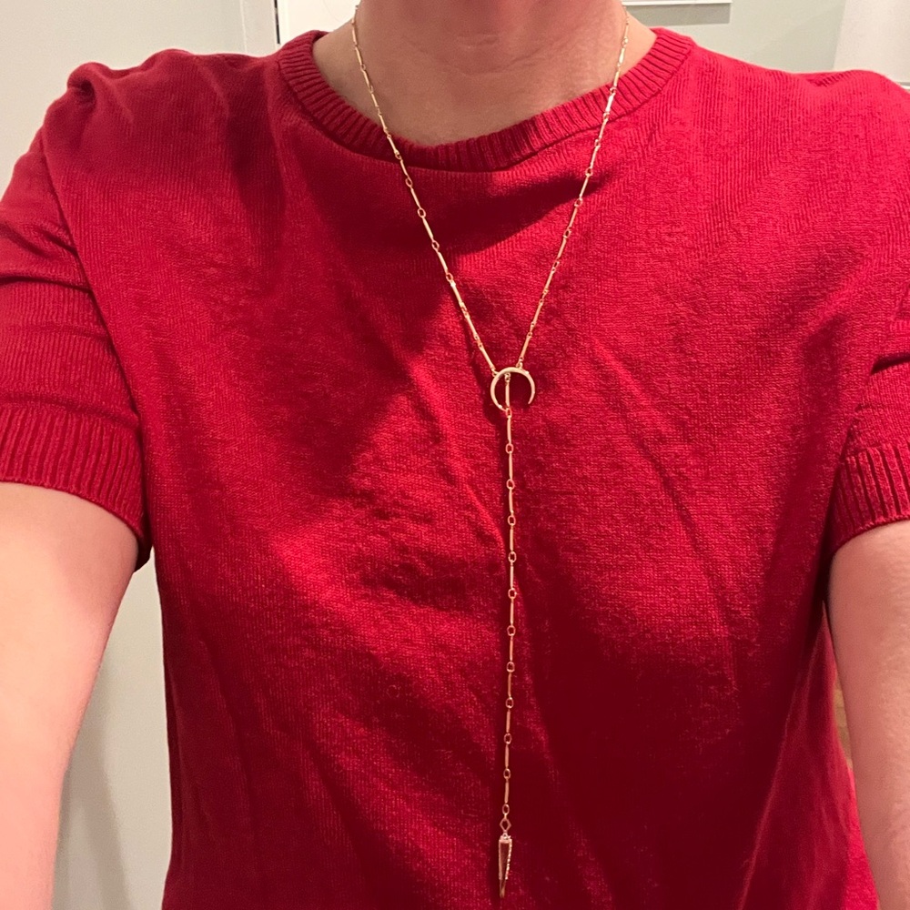 Love AJ crescent moon necklace NWOT